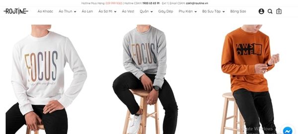 Shop bán áo sweater ROUTINE