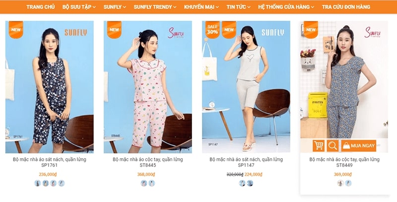 cửa hàng đồ bộ mặc nhà siêu cưng - Sunfly