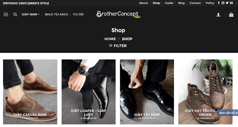 cửa hàng giày da nam tphcm dành cho quý ông - Brother Concept