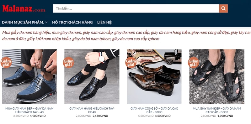 giày nam công sở tphcm Malanaz Shopping