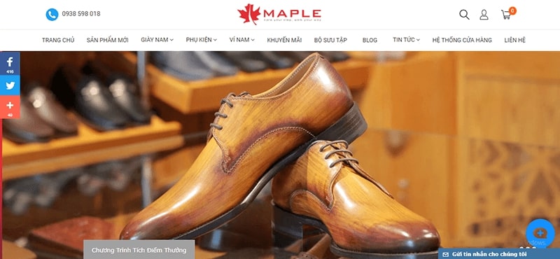 cửa hàng giày tây nam cao cấp tphcm - Maple Shoes