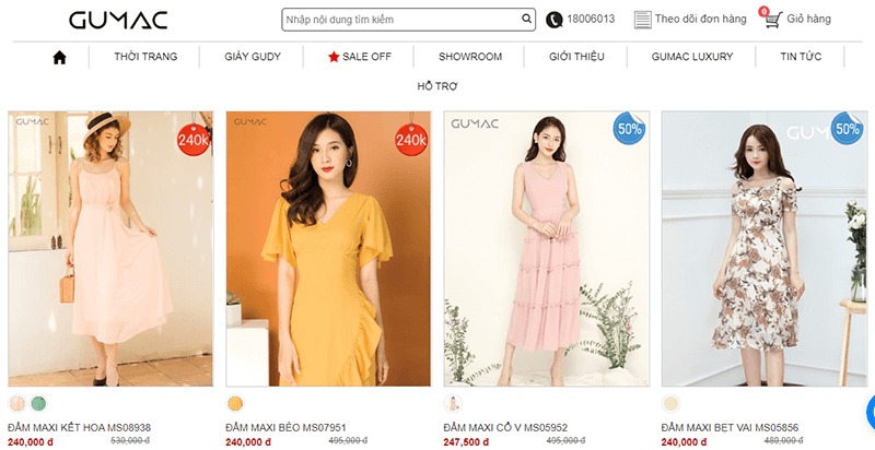 shop váy đầm maxi đi biển - Gumac