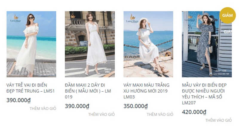 shop váy đầm maxi đi biển - Lami Shop