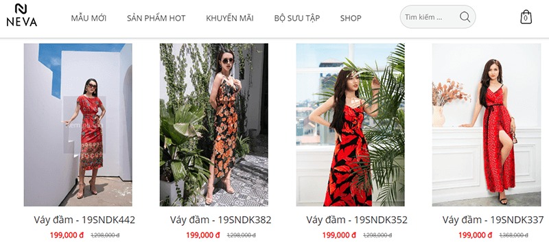 shop váy đầm maxi đi biển - Neva