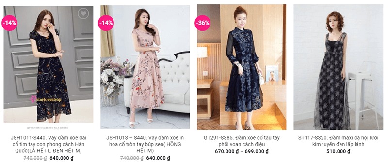 shop váy đầm maxi đi biển - Star Love