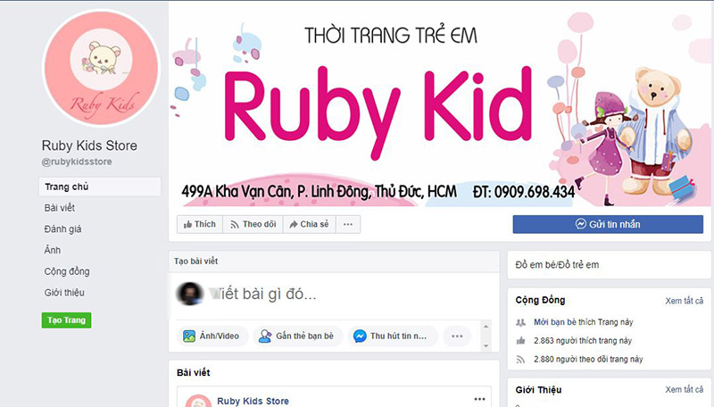 Quần áo trẻ em giá rẻ đẹp tại Ruby Kids store