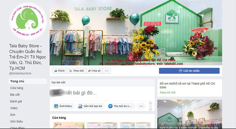 Tala Baby store địa điểm cung cấp quần áo trẻ em thời trang tphcm