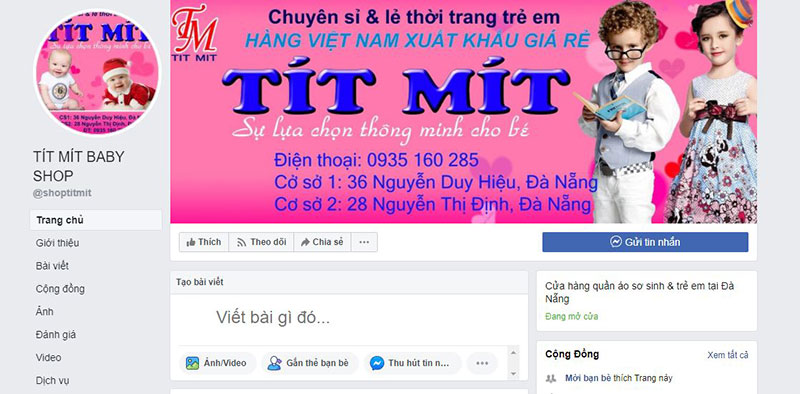 Thời trang trẻ em chất lượng tại Tít Mít baby shop Đà Nẵng