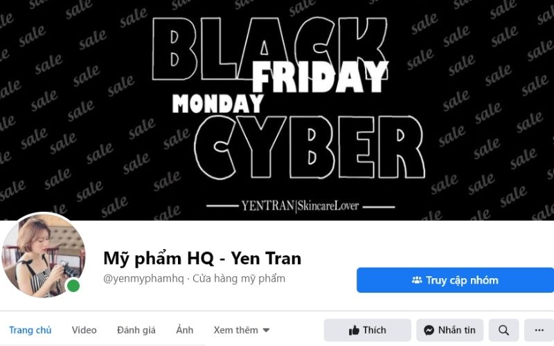 Cửa hàng mỹ phẩm Yen Tran kinh doanh mỹ phẩm từ những thương hiệu lớn của Hàn Quốc