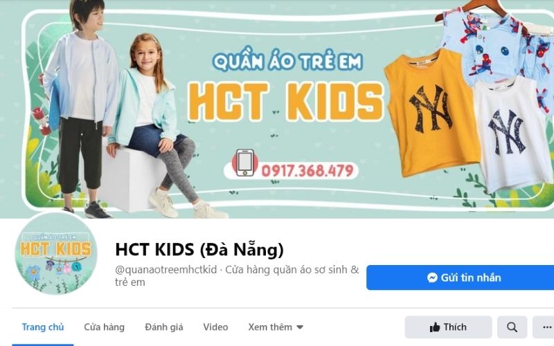 HCT Kids nổi tiếng là shop bán quần áo trẻ em Đà nẵng có chất lượng tốt