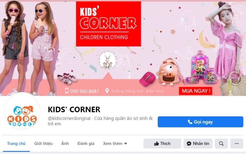 Shop quần áo trẻ em đẹp ở Biên Hòa Kid Corner