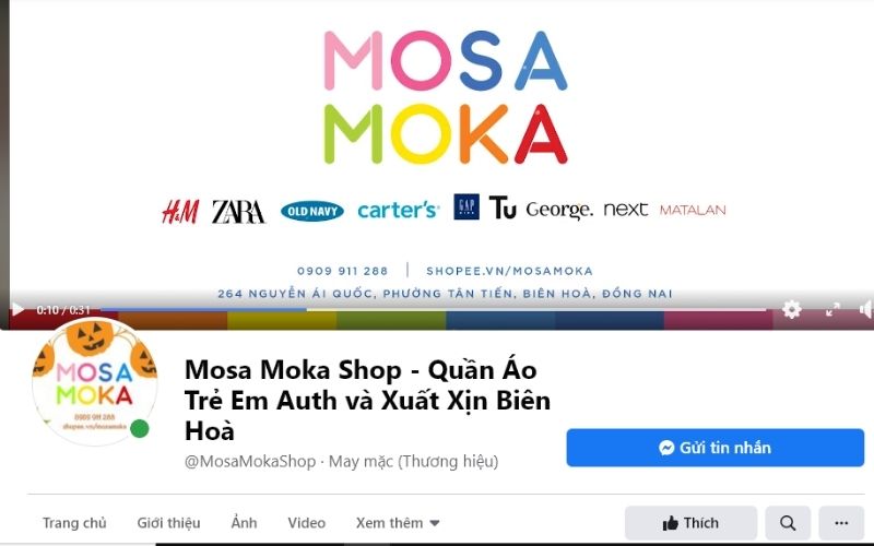 Mosa moka chuyên bán các loại quần áo trẻ em nhập khẩu với giá tốt