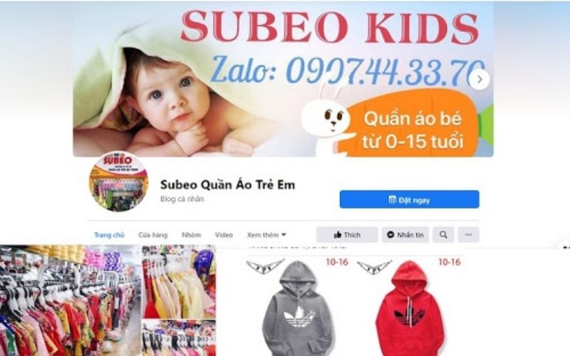 Subeo có đầy đủ các loại quần áo trẻ em, tha hồ cho các mẹ lựa chọn