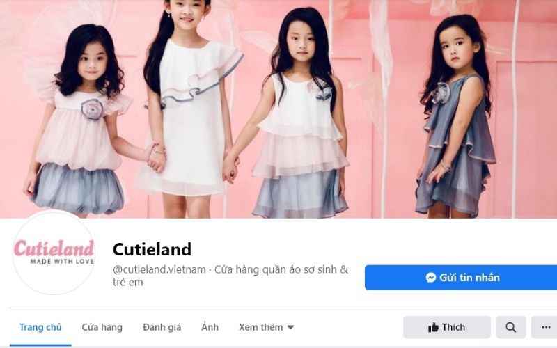 Cutieland là một thương hiệu nổi tiếng về thời trang trẻ em