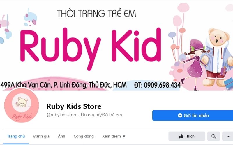 Shop quần áo trẻ em ở Thủ Đức được nhiều người yêu thích Ruby Kid