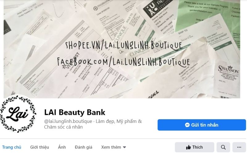 Lai Beauty Bank là nơi dành cho chị em mê mỹ phẩm làm đẹp da