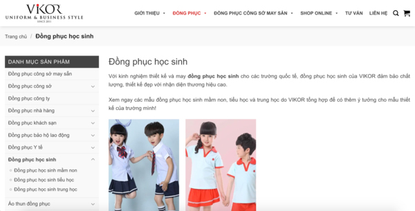 Vikor Uniform - Công ty may đồng phục học sinh đẹp và uy tín